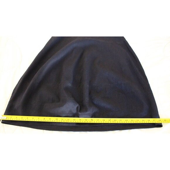 Eileen Fisher - Lantern Skirt in Linen Viscose Stretch, Navy, Small - Picture 6 of 10